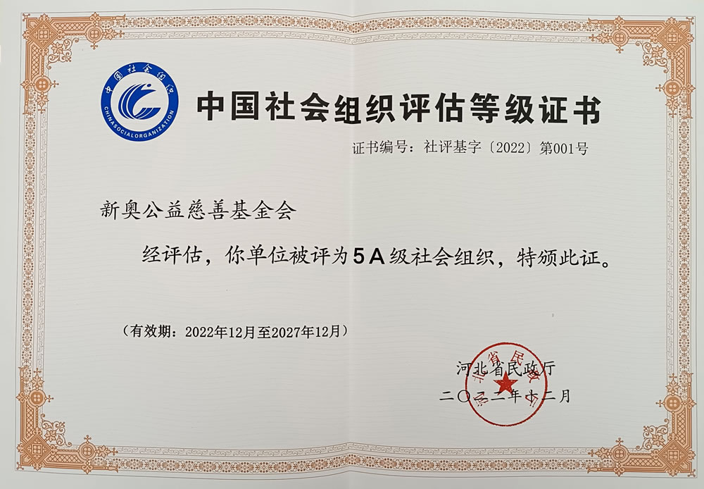 【5A级评定】中国社会组织评定5A